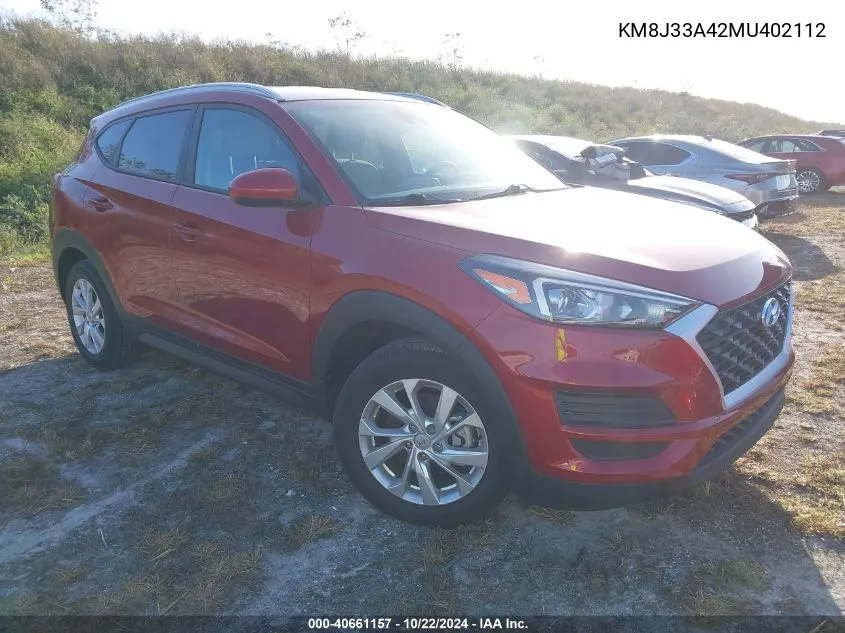 2021 Hyundai Tucson Value VIN: KM8J33A42MU402112 Lot: 40661157