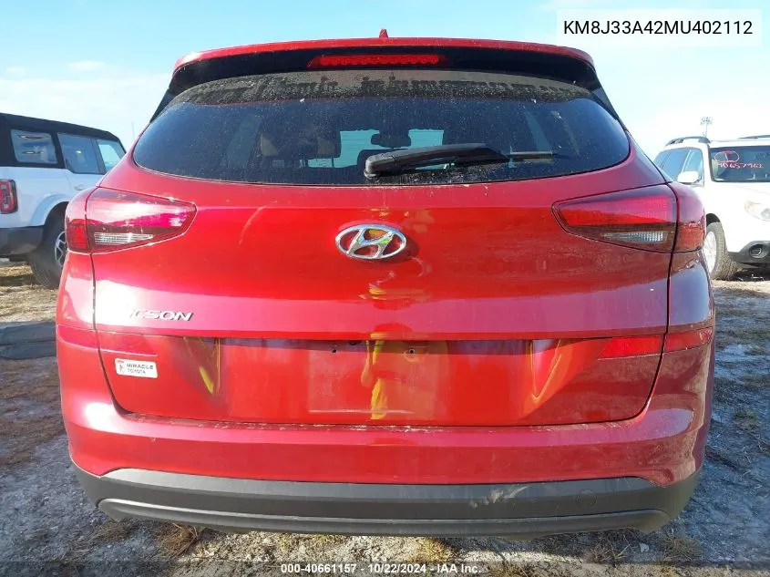 2021 Hyundai Tucson Value VIN: KM8J33A42MU402112 Lot: 40661157