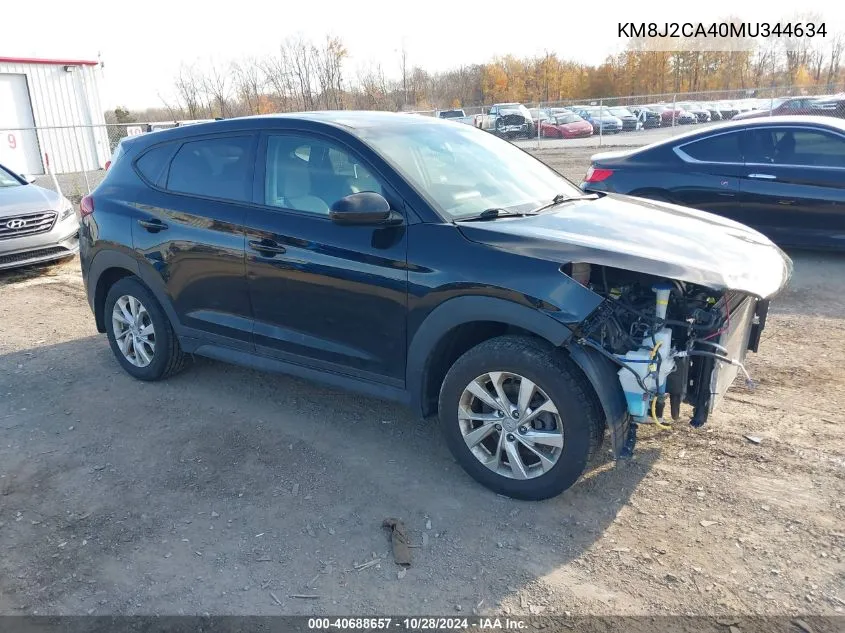 2021 Hyundai Tucson Se VIN: KM8J2CA40MU344634 Lot: 40688657