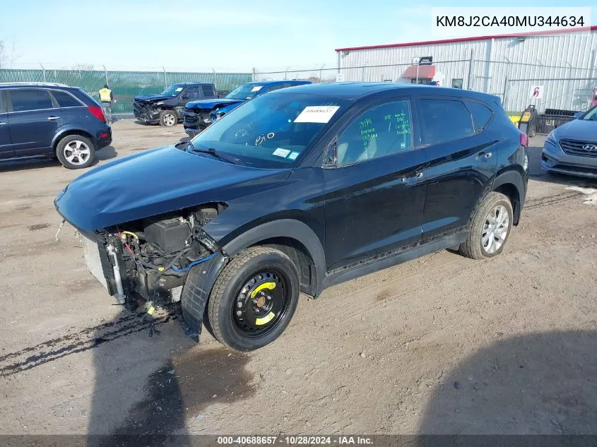 2021 Hyundai Tucson Se VIN: KM8J2CA40MU344634 Lot: 40688657