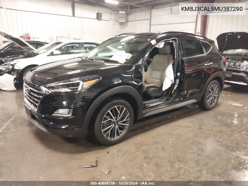 2021 Hyundai Tucson Ultimate VIN: KM8J3CAL5MU387290 Lot: 40688759