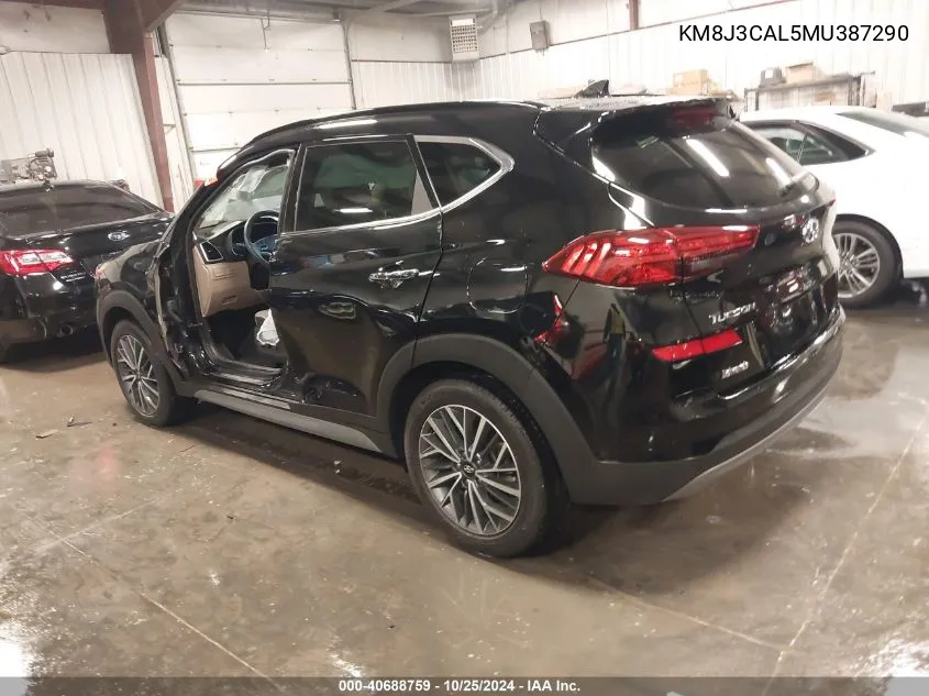 2021 Hyundai Tucson Ultimate VIN: KM8J3CAL5MU387290 Lot: 40688759