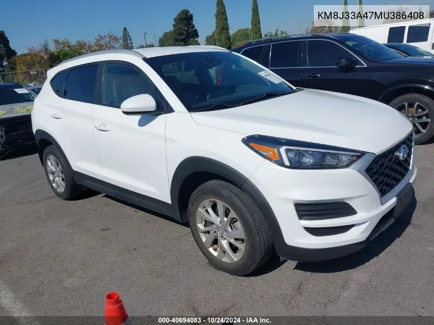 2021 Hyundai Tucson Value VIN: KM8J33A47MU386408 Lot: 40694083