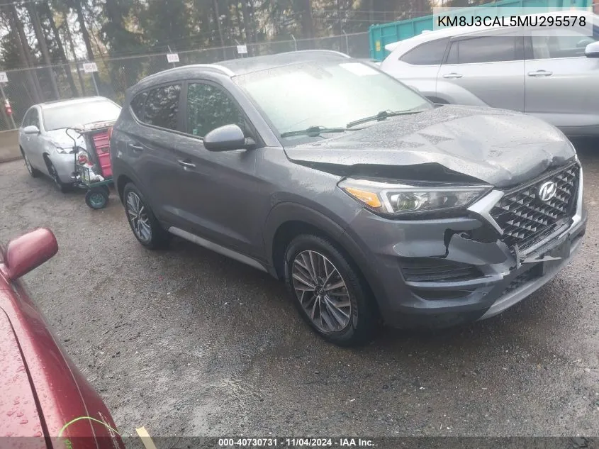 2021 Hyundai Tucson Sel VIN: KM8J3CAL5MU295578 Lot: 40730731