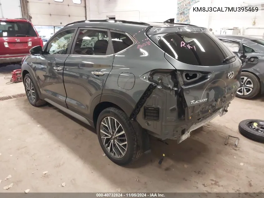 2021 Hyundai Tucson Ultimate VIN: KM8J3CAL7MU395469 Lot: 40732824