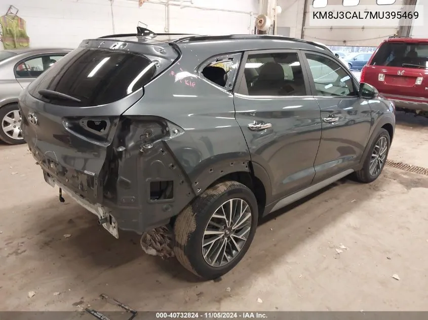 2021 Hyundai Tucson Ultimate VIN: KM8J3CAL7MU395469 Lot: 40732824