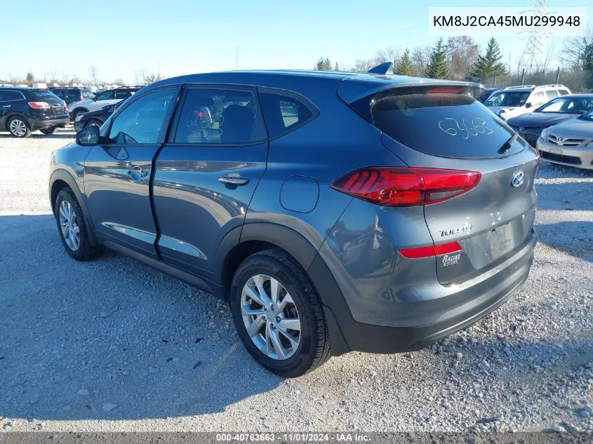 2021 Hyundai Tucson Se VIN: KM8J2CA45MU299948 Lot: 40763663