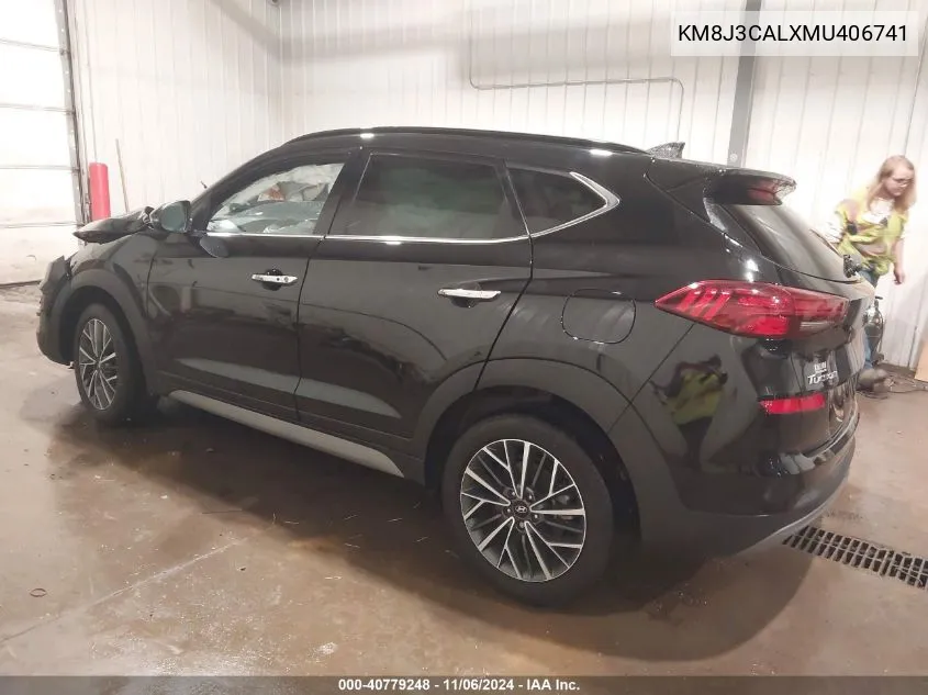 2021 Hyundai Tucson Ultimate VIN: KM8J3CALXMU406741 Lot: 40779248