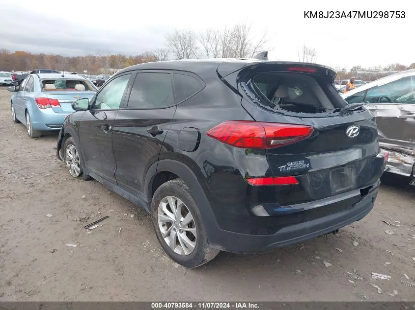 2021 Hyundai Tucson Se VIN: KM8J23A47MU298753 Lot: 40793584