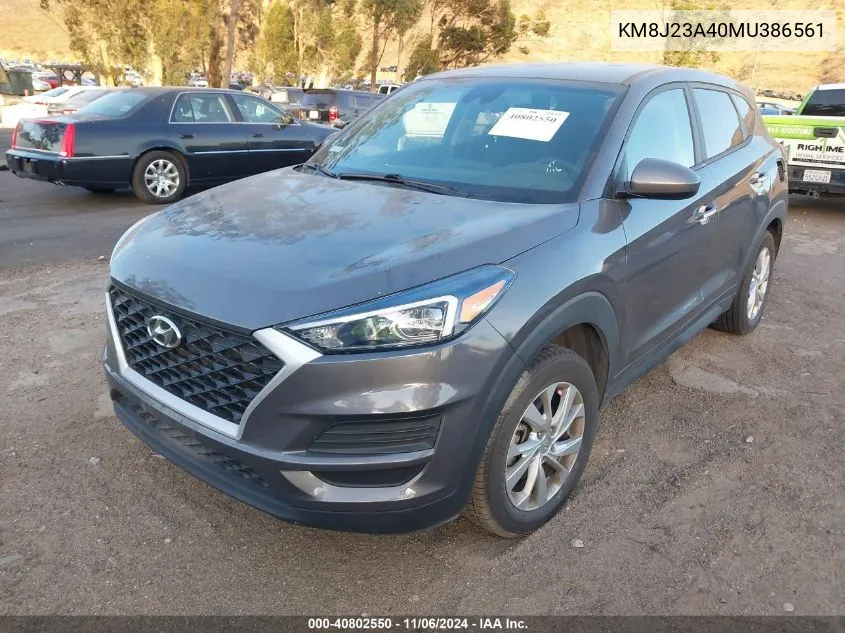 2021 Hyundai Tucson Se VIN: KM8J23A40MU386561 Lot: 40802550