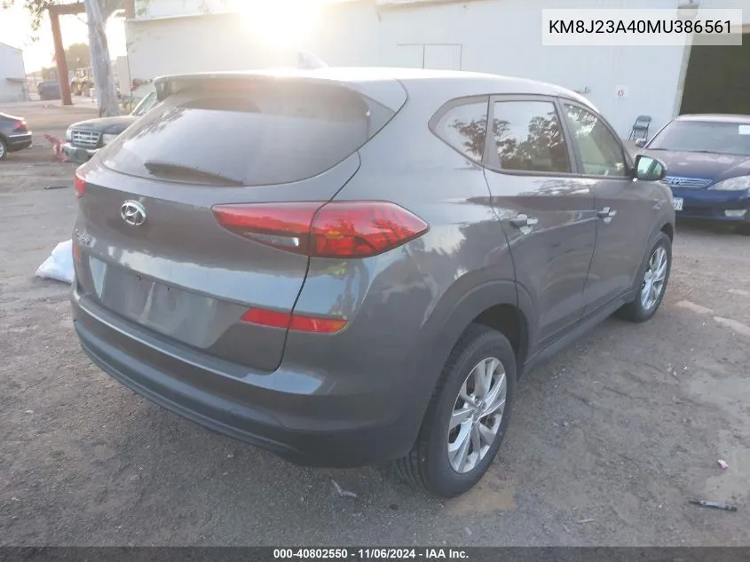 2021 Hyundai Tucson Se VIN: KM8J23A40MU386561 Lot: 40802550