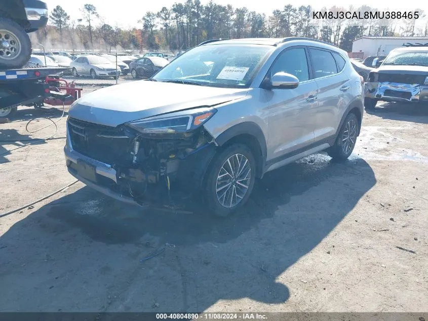 2021 Hyundai Tucson Ultimate VIN: KM8J3CAL8MU388465 Lot: 40804890