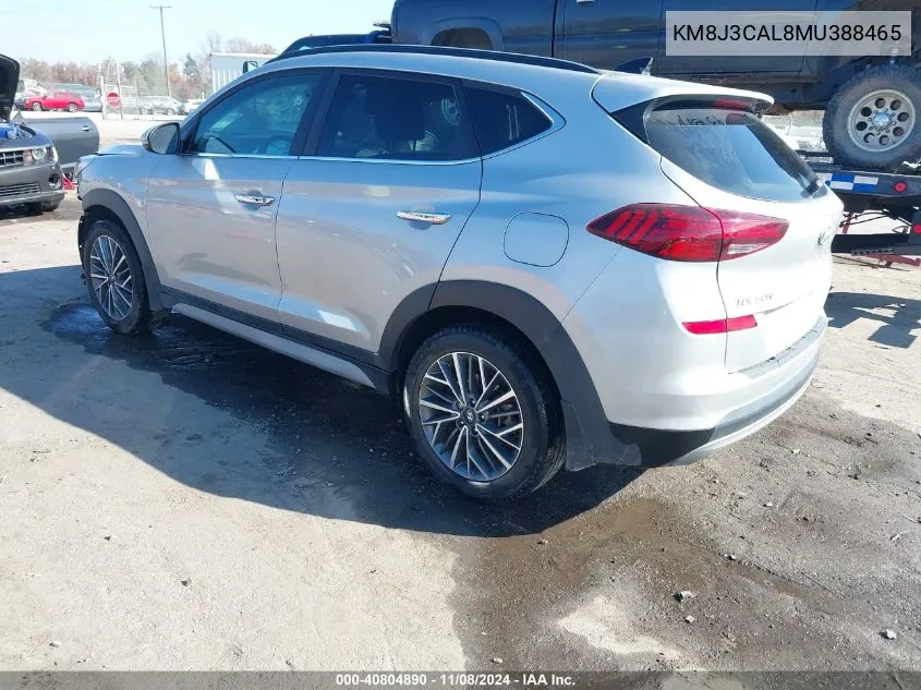 2021 Hyundai Tucson Ultimate VIN: KM8J3CAL8MU388465 Lot: 40804890