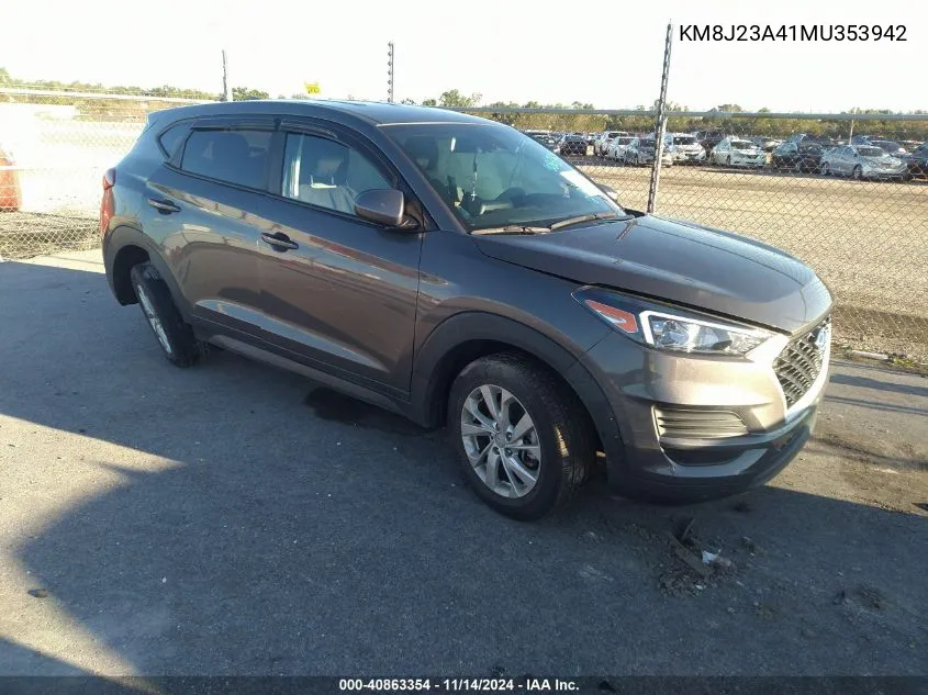 2021 Hyundai Tucson Se VIN: KM8J23A41MU353942 Lot: 40863354