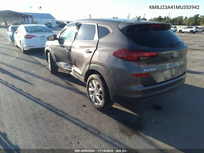 2021 Hyundai Tucson Se VIN: KM8J23A41MU353942 Lot: 40863354