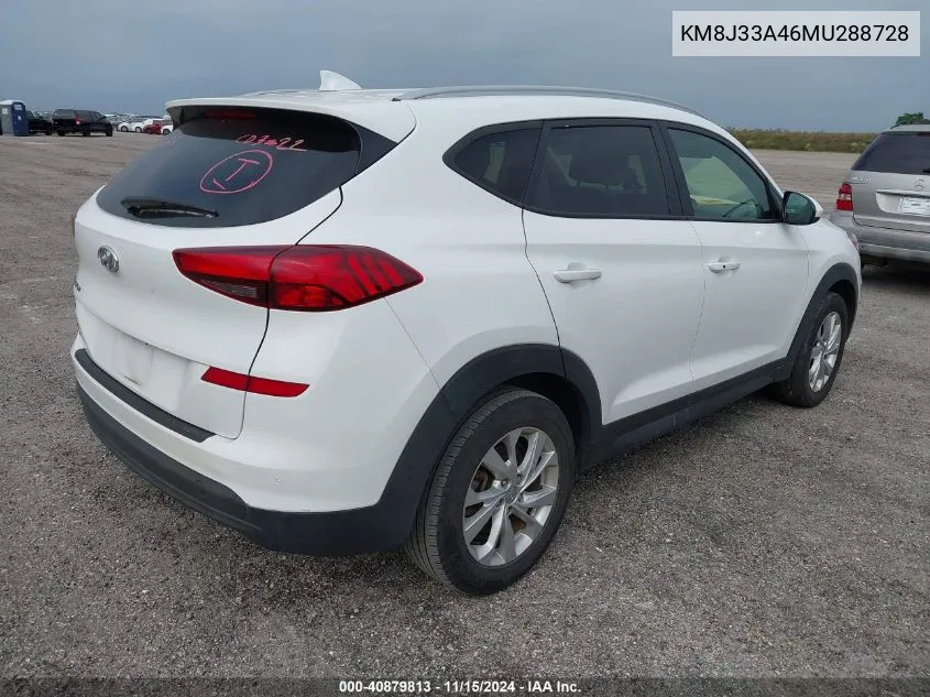 2021 Hyundai Tucson Value VIN: KM8J33A46MU288728 Lot: 40879813