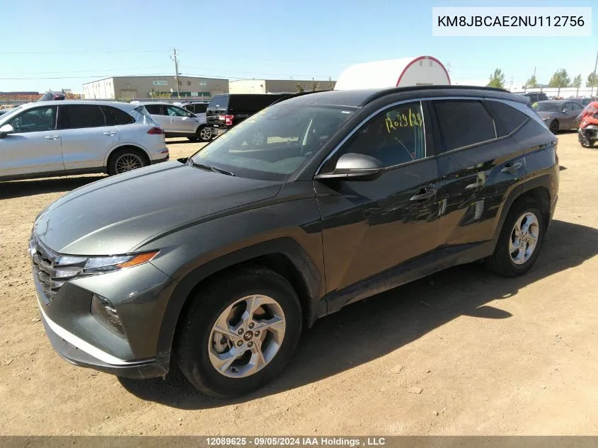 2022 Hyundai Tucson Sel VIN: KM8JBCAE2NU112756 Lot: 12089625