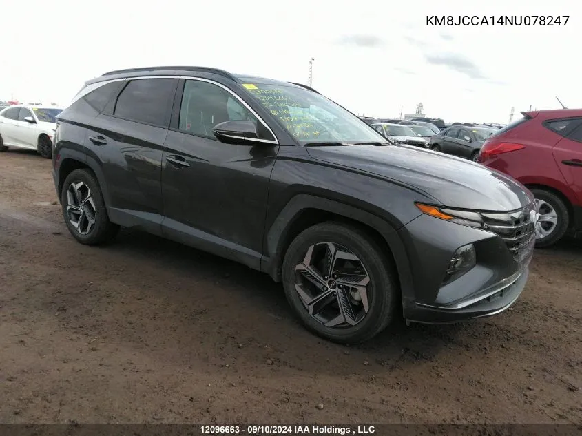 KM8JCCA14NU078247 2022 Hyundai Tucson Luxury