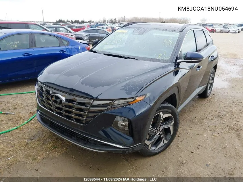 2022 Hyundai Tucson Ultimate Hybrid Awd VIN: KM8JCCA18NU054694 Lot: 12099544