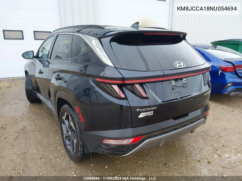 2022 Hyundai Tucson Ultimate Hybrid Awd VIN: KM8JCCA18NU054694 Lot: 12099544