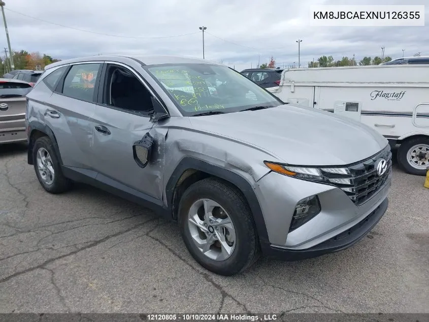 2022 Hyundai Tucson VIN: KM8JBCAEXNU126355 Lot: 12120805