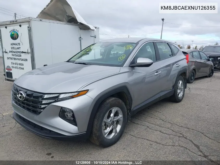 2022 Hyundai Tucson VIN: KM8JBCAEXNU126355 Lot: 12120805