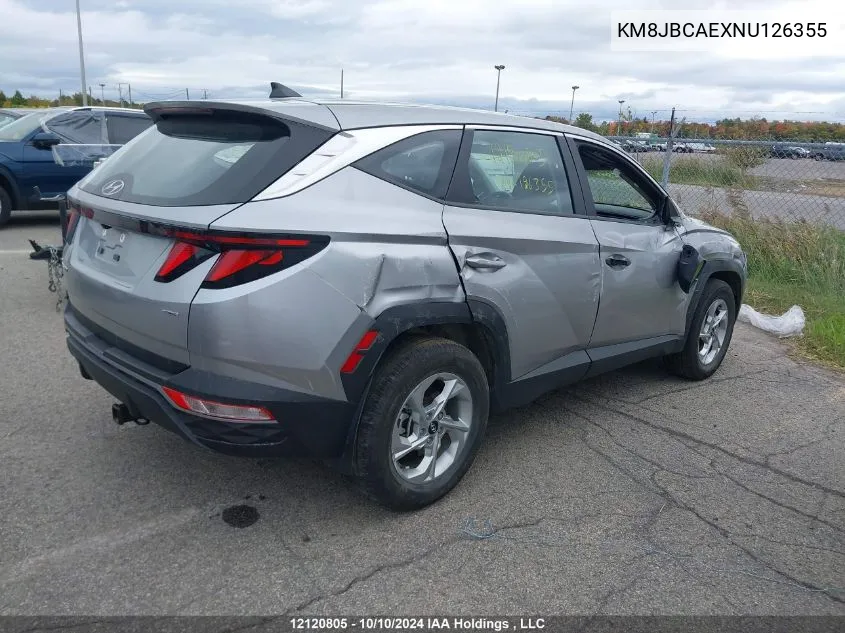 2022 Hyundai Tucson VIN: KM8JBCAEXNU126355 Lot: 12120805