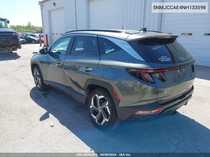 2022 Hyundai Tucson Sel VIN: 5NMJCCAE4NH133598 Lot: 39380475