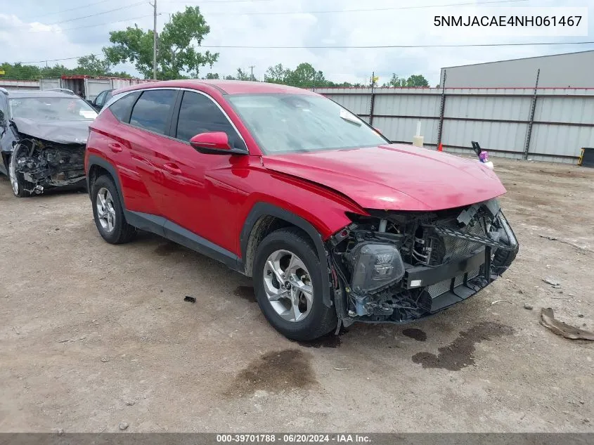 2022 Hyundai Tucson Se VIN: 5NMJACAE4NH061467 Lot: 39701788