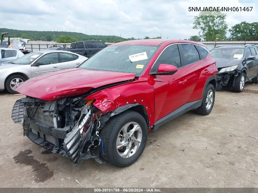 2022 Hyundai Tucson Se VIN: 5NMJACAE4NH061467 Lot: 39701788