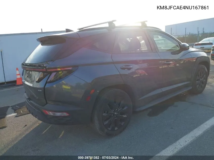 2022 Hyundai Tucson Xrt VIN: KM8JFCAE4NU167861 Lot: 39781382