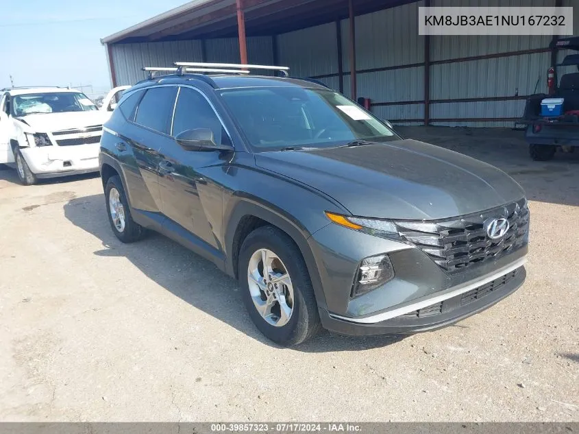 2022 Hyundai Tucson Sel VIN: KM8JB3AE1NU167232 Lot: 39857323