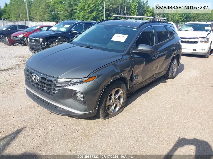 2022 Hyundai Tucson Sel VIN: KM8JB3AE1NU167232 Lot: 39857323