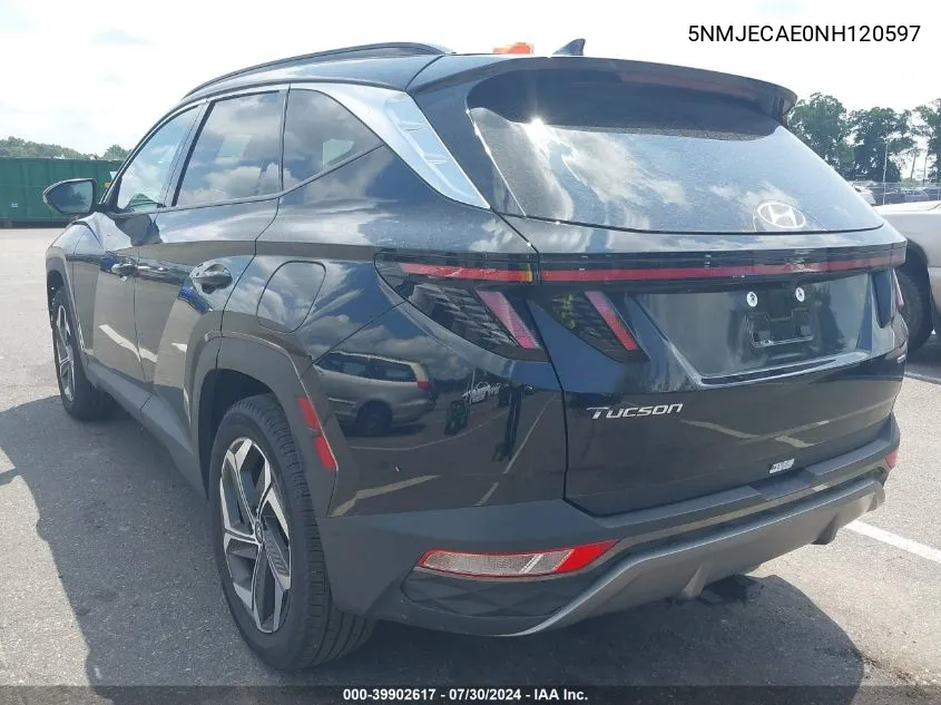 2022 Hyundai Tucson Limited VIN: 5NMJECAE0NH120597 Lot: 39902617