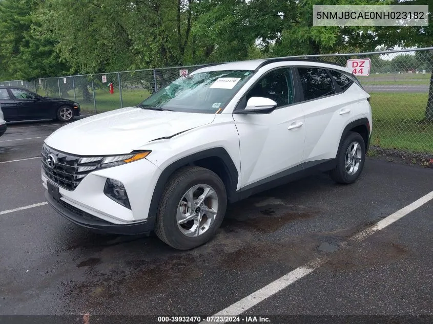 2022 Hyundai Tucson Sel VIN: 5NMJBCAE0NH023182 Lot: 39932470