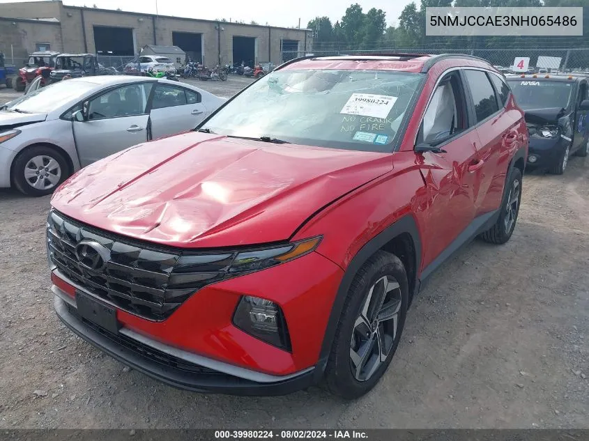 2022 Hyundai Tucson Sel VIN: 5NMJCCAE3NH065486 Lot: 39980224