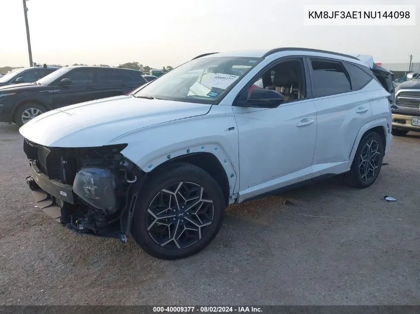 2022 Hyundai Tucson N Line VIN: KM8JF3AE1NU144098 Lot: 40009377