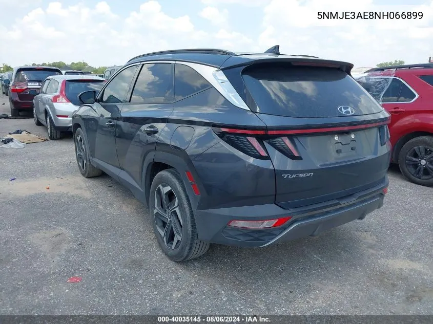 2022 Hyundai Tucson Limited VIN: 5NMJE3AE8NH066899 Lot: 40035145