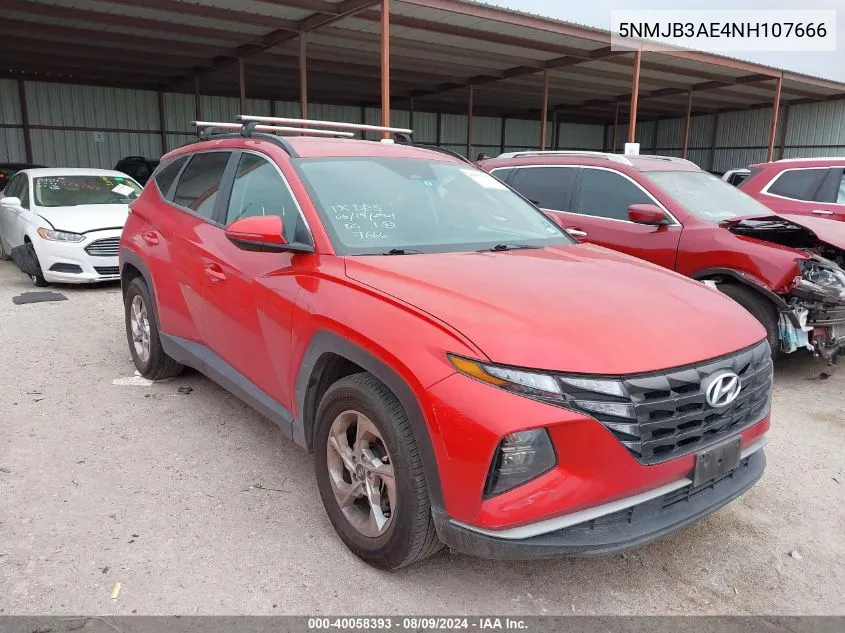 2022 Hyundai Tucson Sel VIN: 5NMJB3AE4NH107666 Lot: 40058393