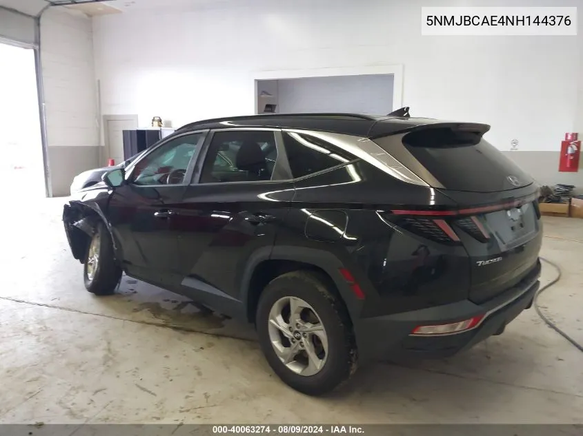 2022 Hyundai Tucson Sel VIN: 5NMJBCAE4NH144376 Lot: 40063274