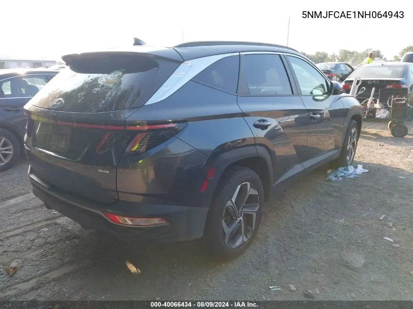 2022 Hyundai Tucson Sel VIN: 5NMJFCAE1NH064943 Lot: 40066434