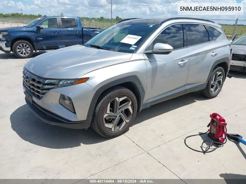 2022 Hyundai Tucson Limited VIN: 5NMJECAE5NH095910 Lot: 40114484