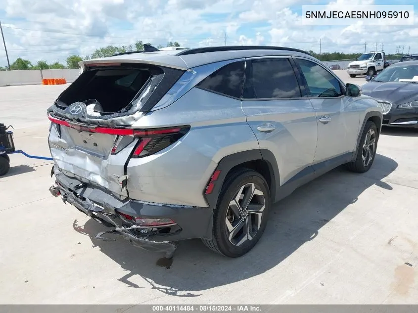 2022 Hyundai Tucson Limited VIN: 5NMJECAE5NH095910 Lot: 40114484