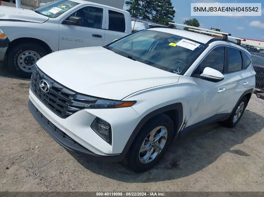 2022 Hyundai Tucson Sel VIN: 5NMJB3AE4NH045542 Lot: 40119098