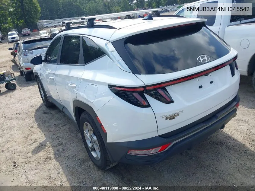 2022 Hyundai Tucson Sel VIN: 5NMJB3AE4NH045542 Lot: 40119098