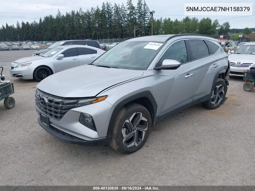 2022 Hyundai Tucson Sel VIN: 5NMJCCAE7NH158379 Lot: 40120830