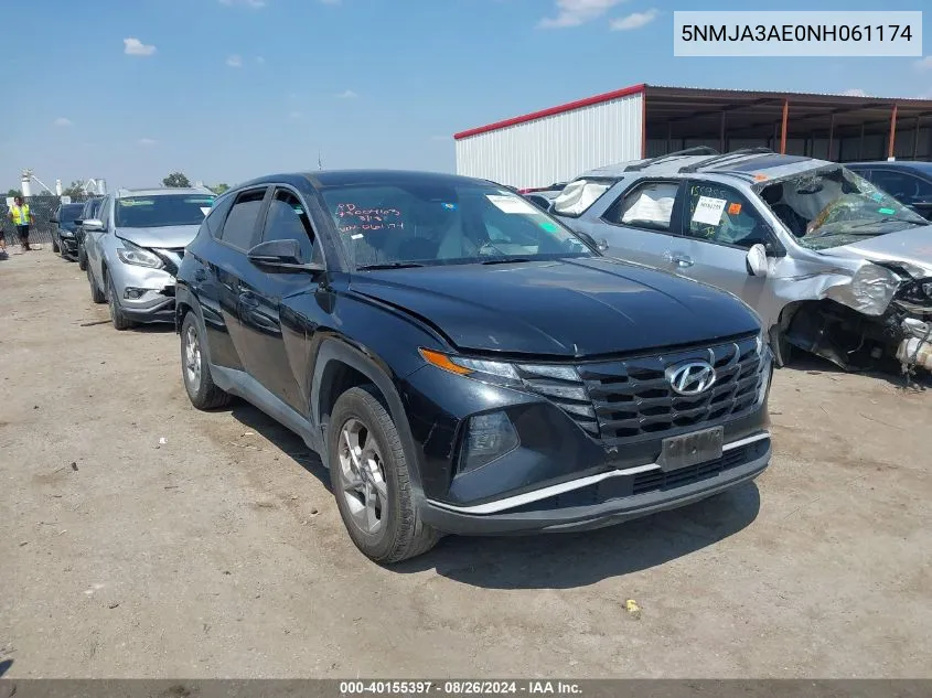 2022 Hyundai Tucson Se VIN: 5NMJA3AE0NH061174 Lot: 40155397