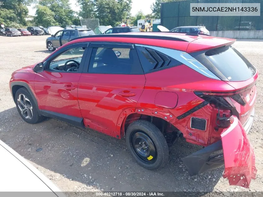 2022 Hyundai Tucson Sel VIN: 5NMJCCAE2NH143336 Lot: 40212718