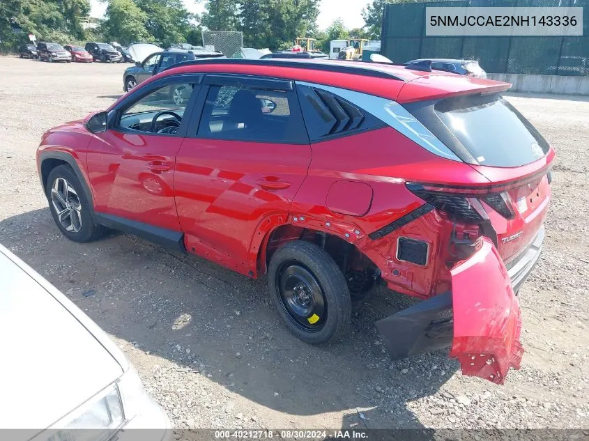 2022 Hyundai Tucson Sel VIN: 5NMJCCAE2NH143336 Lot: 40212718