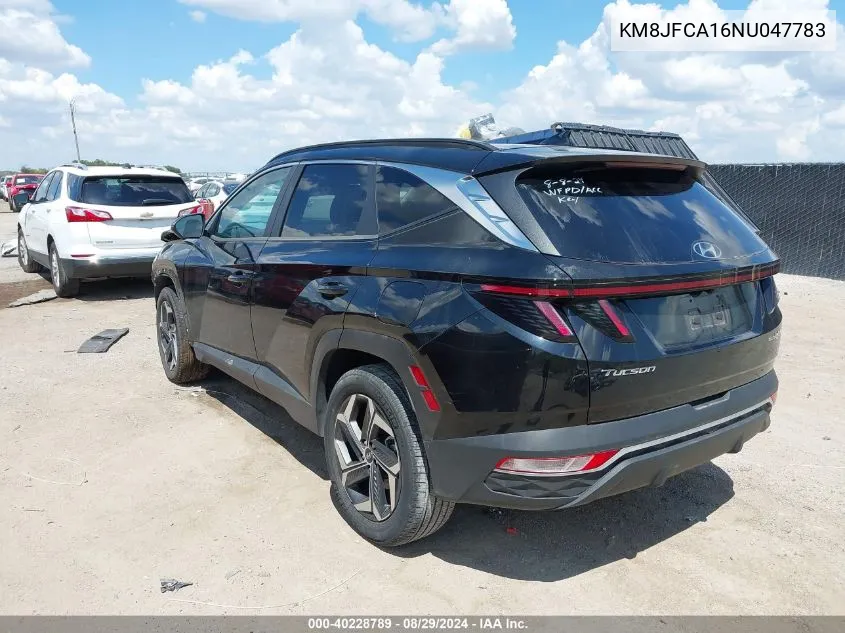 2022 Hyundai Tucson Hybrid Sel Convenience VIN: KM8JFCA16NU047783 Lot: 40228789